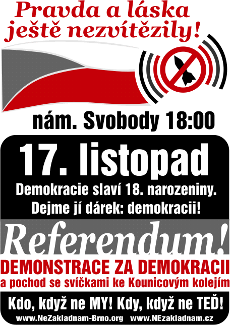Demonstrace 17.11. Brno
