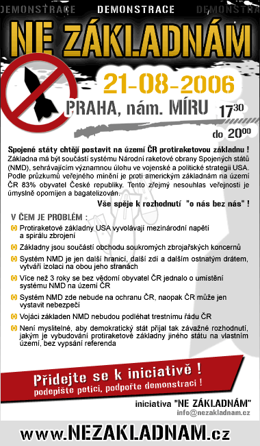 21.8.2006 Demonstrace na nám. Míru
