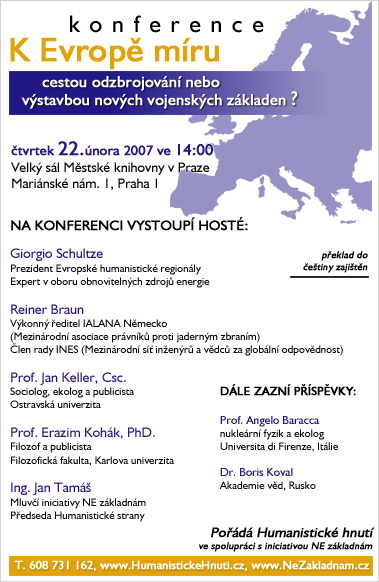 22.2.2007 Konference K Evropě míru